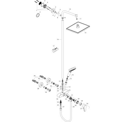 Hansgrohe Showerpipe Crometta E 240 Einhebelmischer, 1383 x 240 x 470 mm, Farbe chrom Bild 7