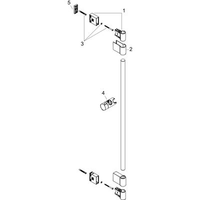 Hansgrohe Brausestange Unica Varia, ohne Brauseschlauch, Länge 714 mm, 714 x 79 mm, Farbe chrom Bild 4