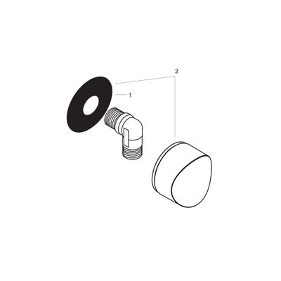 Hansgrohe Wandanschlussbogen Fix-Fit S 1/2" verchromt, Farbe chrom Bild 2