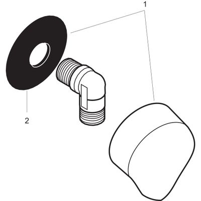 Hansgrohe Wandanschlussbogen Fix-Fit 1/2" verchromt, 40 mm, Farbe chrom Bild 2