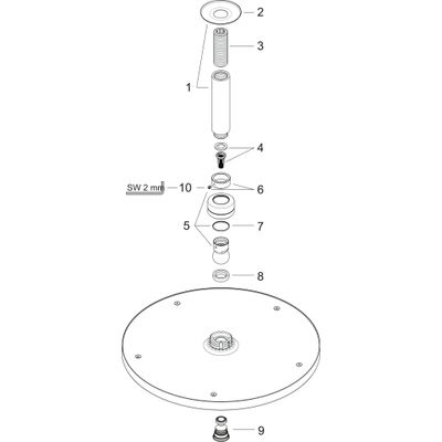 Hansgrohe Kopfbrause Raindance Air 300 mm, für Deckenmontage, 122 x 100 x 300 x 300 mm, Farbe chrom Bild 2
