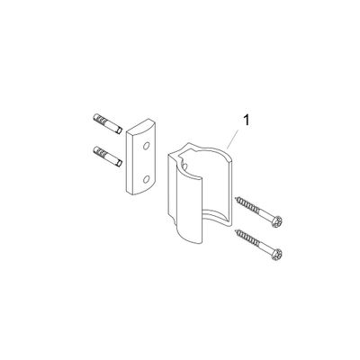 Hansgrohe Brausenhalter Axor Starck BN, für Schlaeuche, mit zylindrischer Mutter, Farbe nickel Bild 2