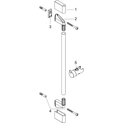 Hansgrohe Brausenstange Unica'Crometta 900 mm, ohne Schlauch, 959 x 100 x 81 mm, Farbe chrom Bild 2