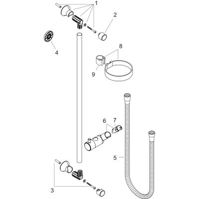 Hansgrohe Brausenstange Unica'Classic 650 mm, mit Sensoflex 1600 mm, Farbe chrom Bild 2