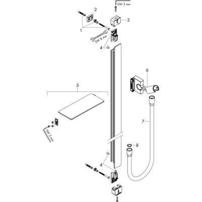 Hansgrohe Brausestange Unica'E, 1500 mm, Farbe chrom Bild 3