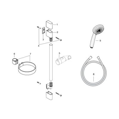 Hansgrohe Brauseset Croma 100 Multi, mit Unica'C Typ 65 und Cassetta Seifenschale, Farbe chrom Bild 2