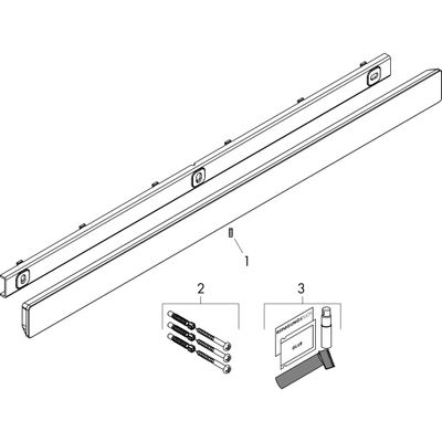Hansgrohe Wandstange WallStoris 500 matt, 500 x 12 mm, Farbe weiß Bild 2