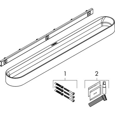 Hansgrohe Handtuchhalter WallStoris mattweiss, 39 x 81 x 81 mm, Farbe weiß Bild 2