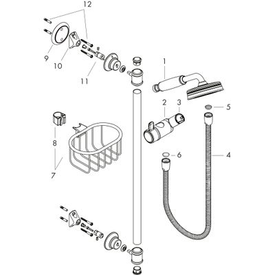 Hansgrohe Brausenset Axor Montreux brushed, Farbe nickel Bild 2