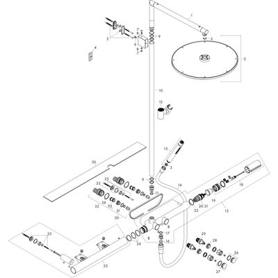 Hansgrohe Showerpipe 800, 1314 x 400 x 800 x 639 x 639 mm, Farbe chrom Bild 4