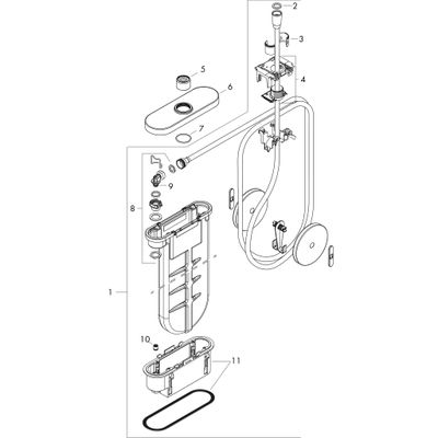 Hansgrohe Fertigset Wannenrand sBox square oval, Farbe silberfarben Bild 2