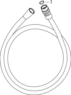 Hansgrohe Brausenschlauch Axor 1250 mm, mit Volumenkontrolle, Farbe chrom Bild 2