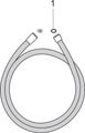 Hansgrohe Brausenschlauch Isiflex'B 800 mm, Farbe silberfarben Bild 2