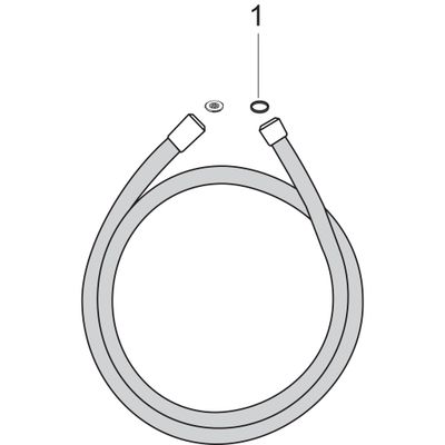Hansgrohe Brausenschlauch Isiflex'B 800 mm, Farbe silberfarben Bild 2