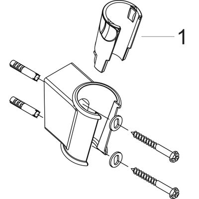 Hansgrohe Wandhalter Porter'Classic, für Handbrausen, Farbe chrom Bild 2
