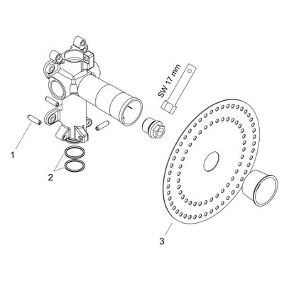 Hansgrohe UP-Körper Axor Starck ShowerCollection für Brausenmodul Anschluss li.ohne re. 3/4" Bild 6