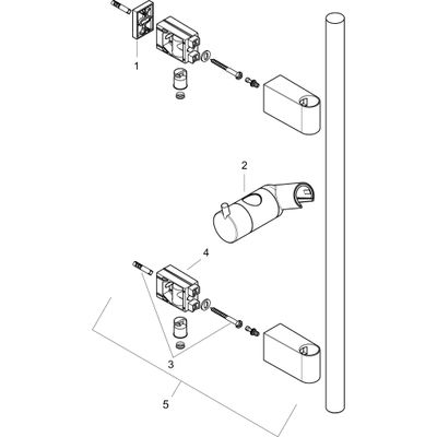 Hansgrohe Brausestange Unica S Puro Reno Länge 1050 mm, ohne Brauseschlauch, 1050 x 76 mm, Farbe chrom Bild 2