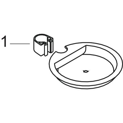 Hansgrohe Seifenschale Cassetta'S, Kunststoff transparent abnehmbar, 27 x 148 x 140 mm, Farbe transparent Bild 2