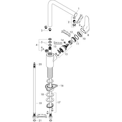 Hansgrohe Spültischmischer 280 Focus M41 Eco 1jet, Farbe chrom Bild 2