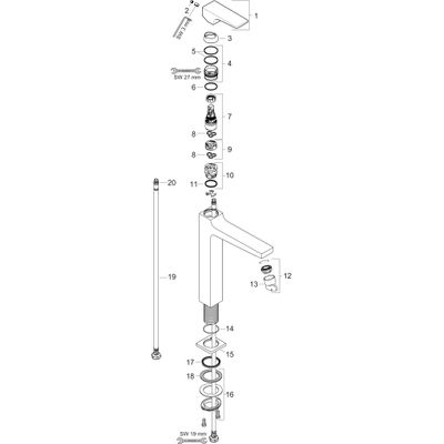Hansgrohe Waschtischmischer 260 Metropol, mit Push-Open Ablaufgarnitur PGO, Farbe gold Bild 2