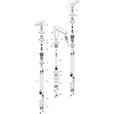 Hansgrohe 3-Loch Waschtischarmatur 110 Metropol, mit Push-Open Ablaufgarnitur, Farbe chrom Bild 3