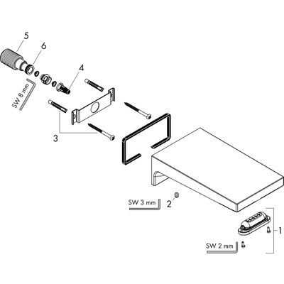 Hansgrohe Wanneneinlauf Metropol matt, 185 mm, Farbe weiß Bild 2
