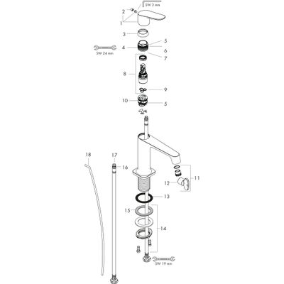 Hansgrohe Waschtischmischer Axor Citterio M BBR, Farbe bronze Bild 2