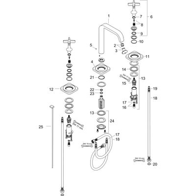 Hansgrohe 3-Loch Waschtischarmatur Axor Citterio E Standmodell BGO, Farbe gold Bild 2