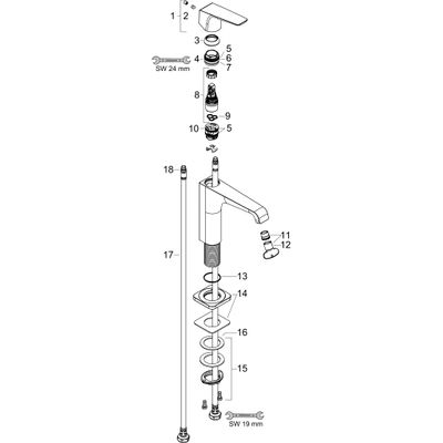 Hansgrohe Waschtischmischer 130 Axor Citterio E, ohne Zugstange Hebelgriff BRG, Farbe red gold Bild 2
