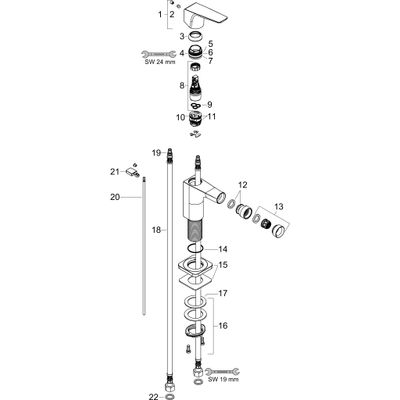 Hansgrohe Bidetmischer Axor Citterio E Hebelgriff, Farbe chrom Bild 2