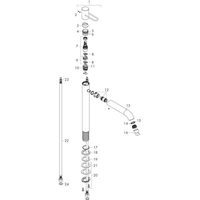 Hansgrohe Waschtischmischer 250 Axor Uno Bügelgriff, ohne Ablaufgarnitur PGO, Farbe gold Bild 2
