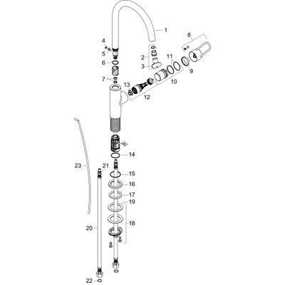 Hansgrohe Waschtischmischer 240 Axor Uno Schwenkauslauf Bügelgriff PBC, Farbe black chrome Bild 2