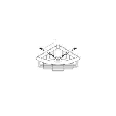 Hansgrohe Eck-Seifenkorb verdeckte Befestigung, 160 mm, 62 x 226 x 160 mm, Farbe chrom Bild 3