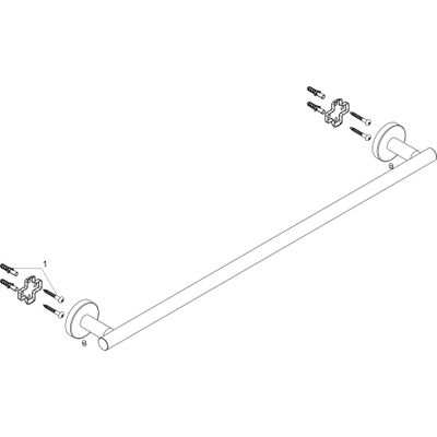 Hansgrohe Badetuchhalter Logis Universal, 55 x 74 x 74 mm, Farbe chrom Bild 3