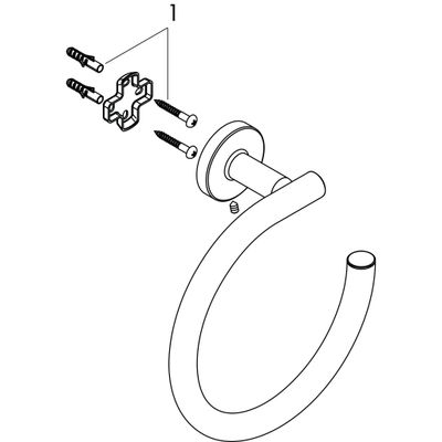 Hansgrohe Handtuchring Logis Universal, 208 x 74 x 74 mm, Farbe chrom Bild 3