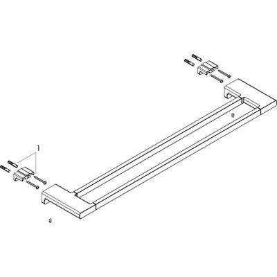 Hansgrohe Doppel-Badetuchhalter AddStoris BBR, 32 x 124 x 124 mm, Farbe bronze Bild 2