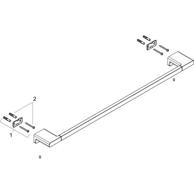 Hansgrohe Badetuchhalter AddStoris mattweiss, 32 x 70 x 70 mm, Farbe weiß Bild 2