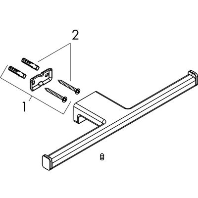 Hansgrohe Doppel-Papierrollenhalter AddStoris PGO, ohne Deckel, 32 x 78 x 78 mm, Farbe gold Bild 2