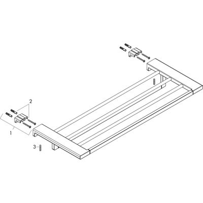Hansgrohe Handtuchablage, mit Handtuchhalter AddStoris matt, 72 x 248 x 248 mm, Farbe schwarz Bild 2