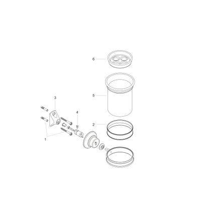 Hansgrohe Zahnglas Axor Montreux brushed, mit Halter, 106 x 87 x 121 mm, Farbe nickel Bild 2