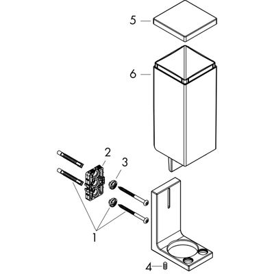 Hansgrohe Lotionspender Axor Universal Rectangular, 207 x 70 x 70 mm, Farbe chrom Bild 2