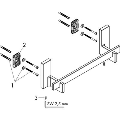 Hansgrohe Haltestange Axor Universal Rectangular BBR, Farbe bronze Bild 2