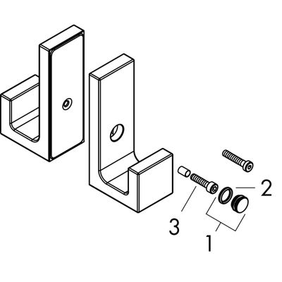 Hansgrohe Duschtürgriff Axor Universal Rectangular MSW, 110 x 56 x 56 mm, Farbe chrom Bild 2