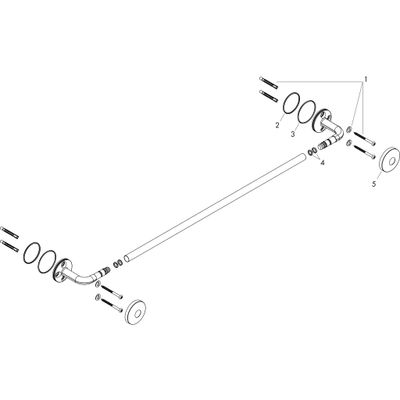 Hansgrohe Badetuchhalter 800 mm Axor Universal Circular BGO, 55 x 75 x 75 mm, Farbe gold Bild 2