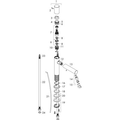 Hansgrohe Waschtischmischer 110 Axor Uno Zerogriff BN, Farbe nickel Bild 3
