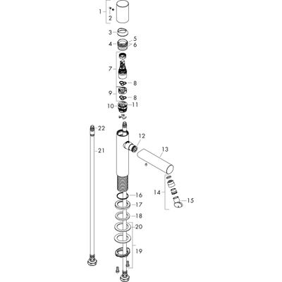 Hansgrohe Waschtischmischer 110 Axor Uno Zerogriff unverschliessb.Ablaufg.BN, Farbe nickel Bild 3