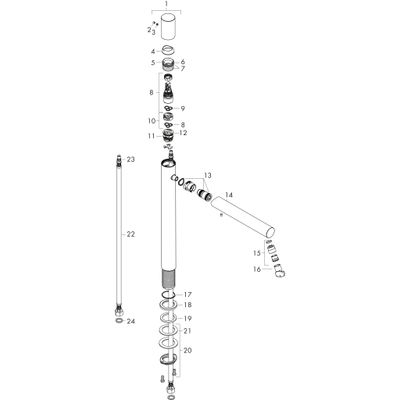 Hansgrohe Waschtischmischer 260 Axor Uno Zerogriff, mit Ablaufgarnitur BN, Farbe nickel Bild 3