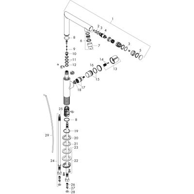 Hansgrohe Waschtischmischer 220 Axor Uno Select Schwenkauslauf BN, Farbe nickel Bild 3