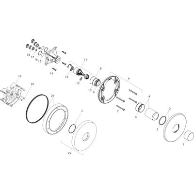 Hansgrohe Fertigset für UP-Brausenmischer Axor Uno, Zerogriff, 170 x 170 x 94 mm, Farbe chrom Bild 3