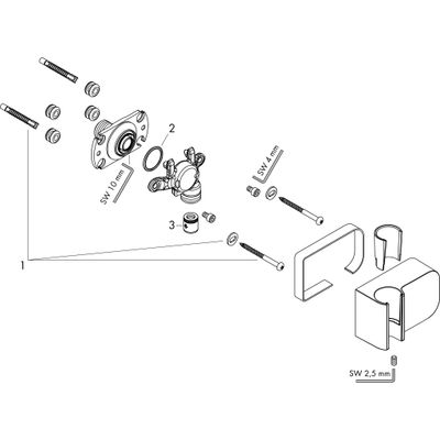 Hansgrohe Brausenhalter Axor One Porter BBR, Farbe bronze Bild 2